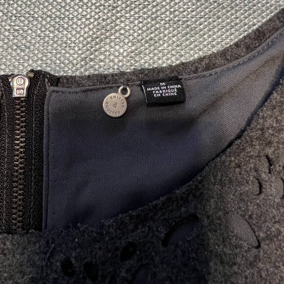 ANTHROPOLGIE X KNITTED & KNOTTED LASER CUT WOOL BLEND TOP - Picture 4 of 9